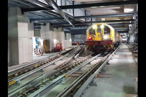 Trackwork on London Underground's Northern Line extension has been completed.